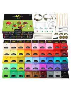 Kit de Inicio de Arcilla Polimérica Magicfly 45 Colores 47 Accesorios