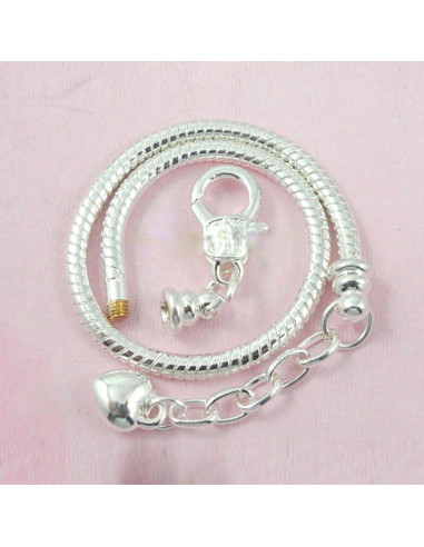 Pulsera de Cadena de Serpiente Yeshan 5pcs Plata Ajustable