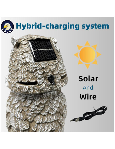 Búho Solar Ugold con Detección de Movimiento y Sonidos Búho Solar Ugold con Detección de Movimiento y Sonidos