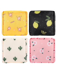4 Bolsas Menstruales Gsbnjuy con Cremallera - Almacenamiento Femenino