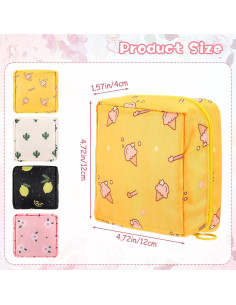 4 Bolsas Menstruales Gsbnjuy con Cremallera - Almacenamiento Femenino 2