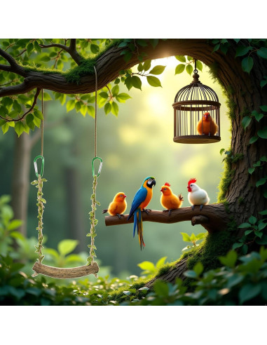 Percha de Juguete para Aves WaigN Swing 2.5cm - Entrenamiento