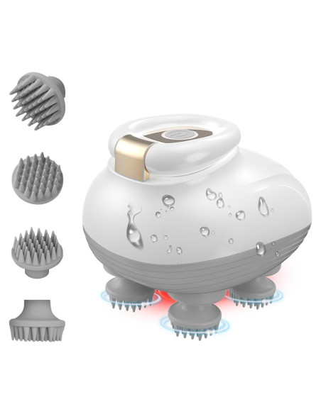 Masajeador Eléctrico de Cuero Cabelludo TISSCARE, Inalámbrico, 3 Velocidades, A Prueba de Agua Masajeador Eléctrico de Cuero Cabelludo TISSCARE, Inalámbrico, 3 Velocidades, A Prueba de Agua