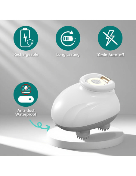 Masajeador Eléctrico de Cuero Cabelludo TISSCARE, Inalámbrico, 3 Velocidades, A Prueba de Agua Masajeador Eléctrico de Cuero Cabelludo TISSCARE, Inalámbrico, 3 Velocidades, A Prueba de Agua