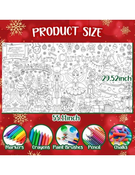 Póster para Colorear Gigante Selorin Bailarina Cascanueces 139x75cm Póster para Colorear Gigante Selorin Bailarina Cascanueces 139x75cm