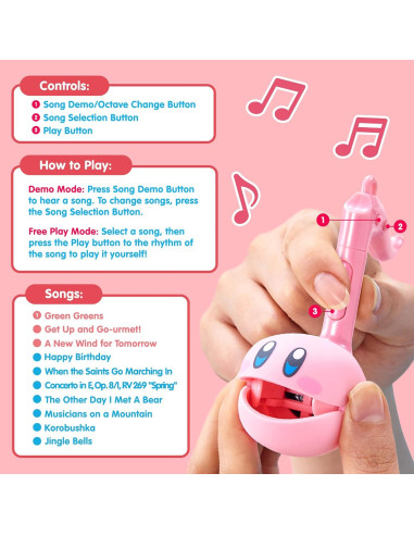 Otamatone Musical Electrónico Kirby Regular + Melodía 2 Piezas