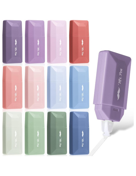 Cinta Correctora Mr. Pen 12pcs 0.51cm x 600.84cm Colores Pastel Cinta Correctora Mr. Pen 12pcs 0.51cm x 600.84cm Colores Pastel