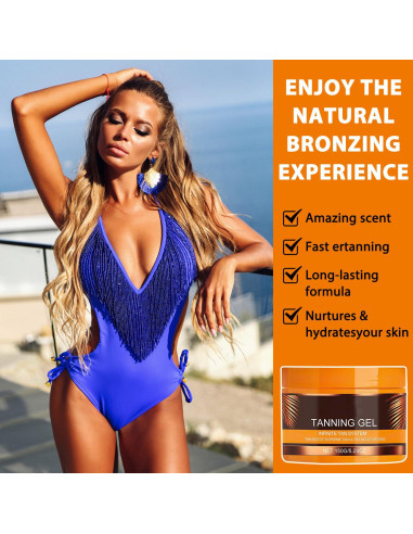 Gel Bronceador Intensivo AUJ 150g Acelerador Natural para Sol