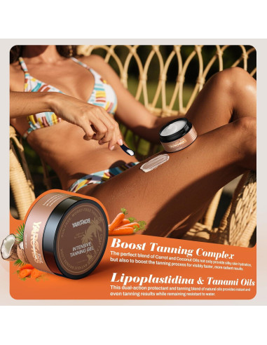 Gel Bronceador Intensivo Yargkos 100 ml Hidratante Aroma Coco