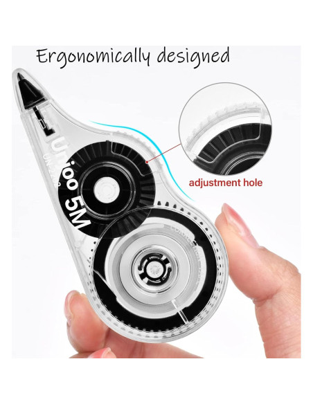 Cinta Correctora Unjoo 12 Piezas 5M Blanca Ergonomica Cinta Correctora Unjoo 12 Piezas 5M Blanca Ergonomica