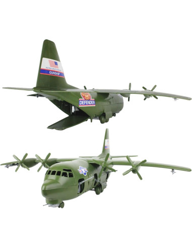 Juego de Plástico TimMee C130 Avión Militar 29 Piezas Verde Oliva