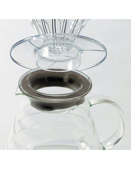 Servidor de Café Hario V60 de Vidrio 360ml Transparente Servidor de Café Hario V60 de Vidrio 360ml Transparente