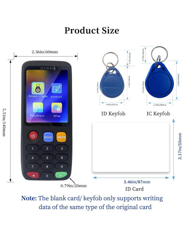 Lector y Escritor RFID Tqsbeyah X7 con Pantalla TFT 2.8"