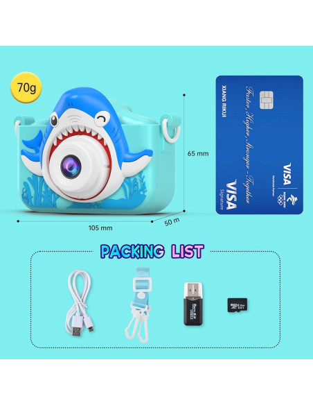 Cámara Digital para Niños Qemixly XL 48MP Azul con Funda Cámara Digital para Niños Qemixly XL 48MP Azul con Funda
