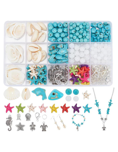 Kit de Joyería PH PandaHall Ocean - 406 Piezas Marinas Kit de Joyería PH PandaHall Ocean - 406 Piezas Marinas