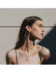 Collar Colgante Minimalista de Moneda en Oro 18K MEVECCO 2