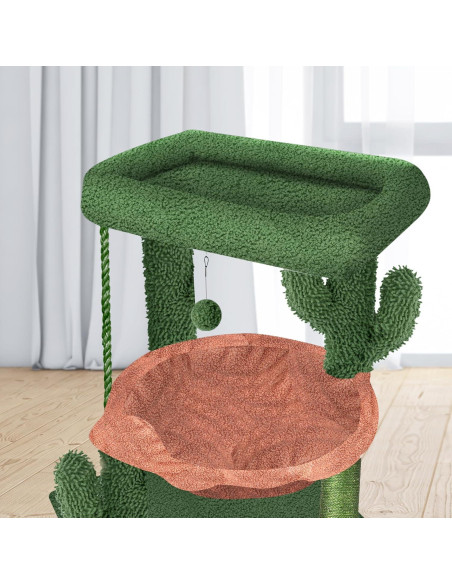 Árbol para Gatos Grande Wang Xin con Condominio y Hamacas Verde Árbol para Gatos Grande Wang Xin con Condominio y Hamacas Verde
