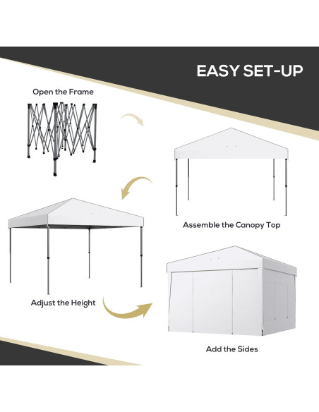 Carpa Plegable Qiokoith 3x3m Blanca con Paredes Laterales Carpa Plegable Qiokoith 3x3m Blanca con Paredes Laterales