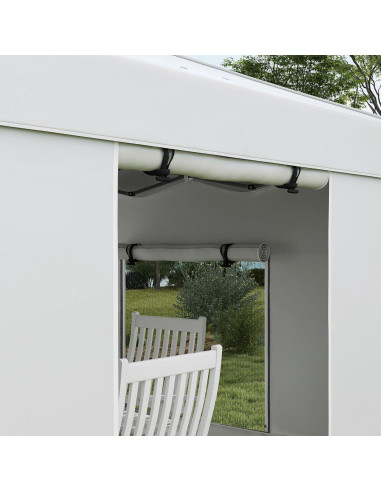 Carpa Plegable Qiokoith 3x3m Blanca con Paredes Laterales