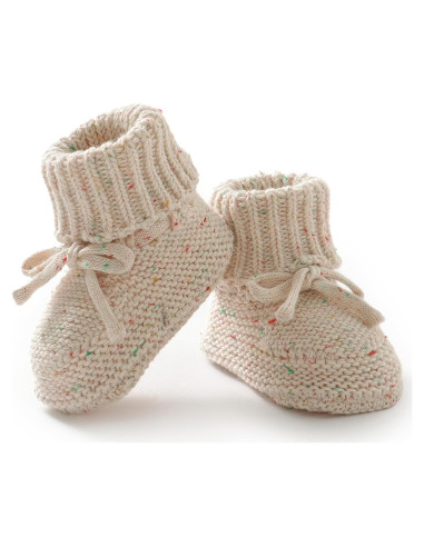 Botines Antideslizantes para Bebé LAWKUL 0-3 Meses Beige