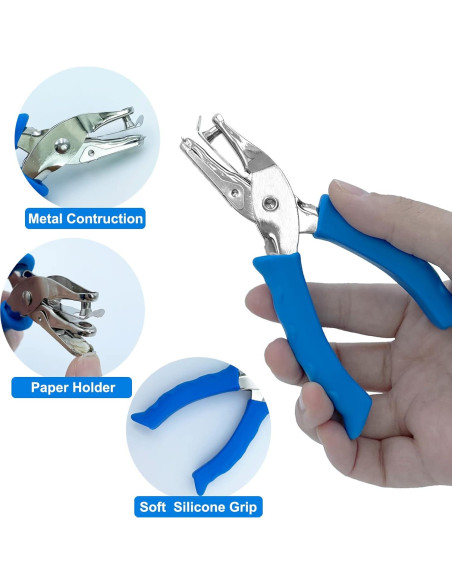 Perforadora de Un Solo Orificio MECHEER Azul 0.64 cm Manualidades Perforadora de Un Solo Orificio MECHEER Azul 0.64 cm Manualidades