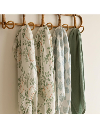 Mantas de Muselina Gllquen 4-Pack 90x100 cm Transpirables