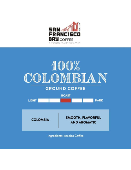 Café San Francisco Bay 100% Colombiano Molido 793g Tostado Medio Café San Francisco Bay 100% Colombiano Molido 793g Tostado Medio