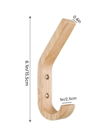 Perchas de abrigo de madera natural Fujinzhu - Paquete de 4 Perchas de abrigo de madera natural Fujinzhu - Paquete de 4