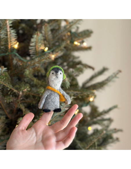 Juego de Marionetas de Dedo Pingüino Hechas a Mano - 2 PCs Juego de Marionetas de Dedo Pingüino Hechas a Mano - 2 PCs