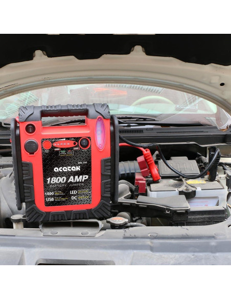 Arrancador de Coche Acetek HH745 1800A 20000mAh con Luz LED Arrancador de Coche Acetek HH745 1800A 20000mAh con Luz LED