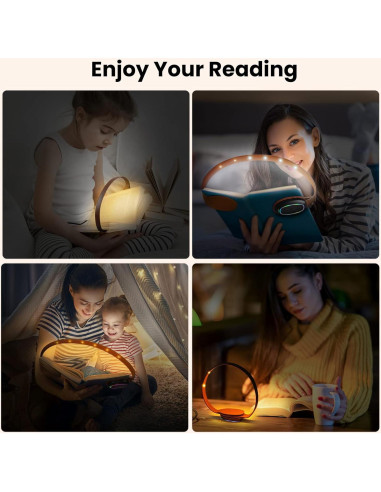 Luz de Lectura Magnética Recargable PIPAPI, 3 Modos, 5 Brillos