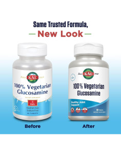Suplemento KAL Glucosamina 1000 mg Vegano 60 Tabletas 2
