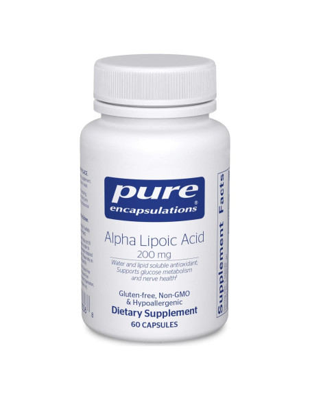 Ácido Alfa Lipoico 200 mg Pure Encapsulations - 60 Cápsulas Veganas Ácido Alfa Lipoico 200 mg Pure Encapsulations - 60 Cápsulas Veganas