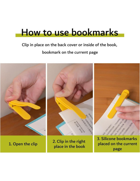 3 Marcadores Automáticos de Silicona MOTEERLLU - Accesorios de Lectura 3 Marcadores Automáticos de Silicona MOTEERLLU - Accesorios de Lectura