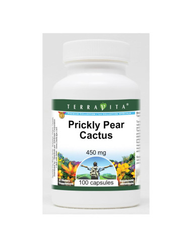 Nopal Pera Espinosa TerraVita 450 mg 100 Cápsulas