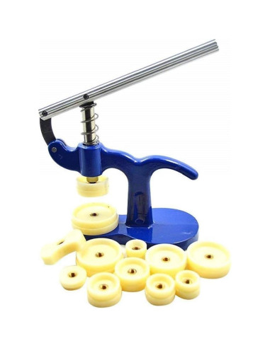Prensa de Caja de Reloj Driak con 12 Troqueles 25-40mm
