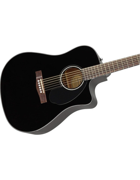 Guitarra Acústica-Eléctrica Fender CD-60SCE Negra con Accesorios Guitarra Acústica-Eléctrica Fender CD-60SCE Negra con Accesorios