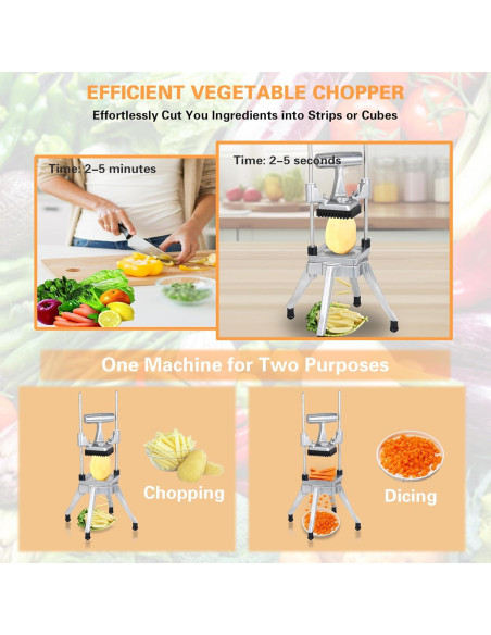 Cortador de Verduras Hakka MX-104 Acero Inoxidable 3 Cuchillas Cortador de Verduras Hakka MX-104 Acero Inoxidable 3 Cuchillas