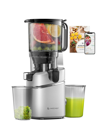 Exprimidor de Jugo AMZCHEF SJ-036 PRO 250W Plata 14.7cm Exprimidor de Jugo AMZCHEF SJ-036 PRO 250W Plata 14.7cm