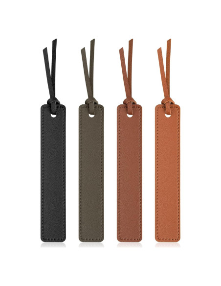 Marcadores de Páginas de Cuero Leezmark - 4 Pcs Clásicos Marcadores de Páginas de Cuero Leezmark - 4 Pcs Clásicos