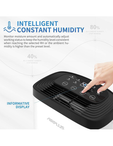 Deshumidificador AIRPLUS 30 Pints para 1397 m - Blanco