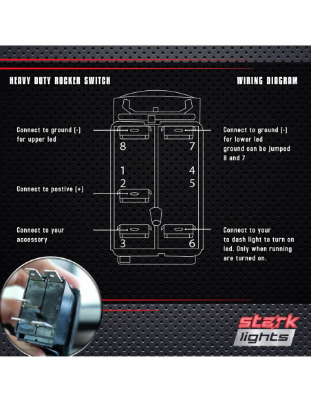 Interruptor Rocker LED 20A 12V UNV - Doble Luz Azul IP66 Interruptor Rocker LED 20A 12V UNV - Doble Luz Azul IP66