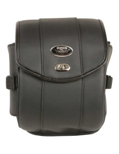 Bolsa de viaje para motocicleta Shaf con sissy bar negra