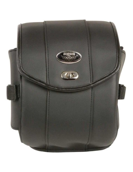 Bolsa de viaje para motocicleta Shaf con sissy bar negra Bolsa de viaje para motocicleta Shaf con sissy bar negra