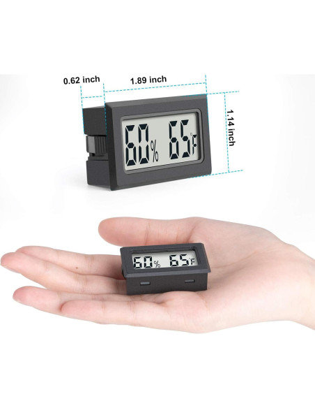 Termómetro Digital Higrómetro AikTryee 4-Pack Mini -50C a 70C Termómetro Digital Higrómetro AikTryee 4-Pack Mini -50C a 70C