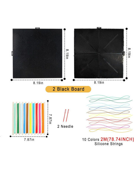 Tablero de Actividad Sensorial HANDEWO 2PCS Negro DIY Tablero de Actividad Sensorial HANDEWO 2PCS Negro DIY