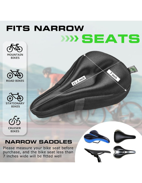 Cojín de Asiento de Bicicleta Zacro ZBS02 Acolchado de Gel Cojín de Asiento de Bicicleta Zacro ZBS02 Acolchado de Gel
