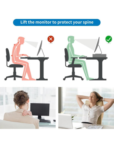 Soporte para Monitor y Organizador de Escritorio Gianotter Negro