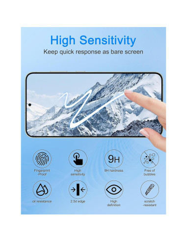 Protector de Pantalla Privado Yebowe para Samsung Galaxy S25 - Vidrio Templado 9H