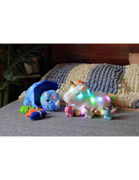 Juguete de Peluche Dinosaurio Triceratops Hopearl 38 cm LED Musical Juguete de Peluche Dinosaurio Triceratops Hopearl 38 cm LED Musical